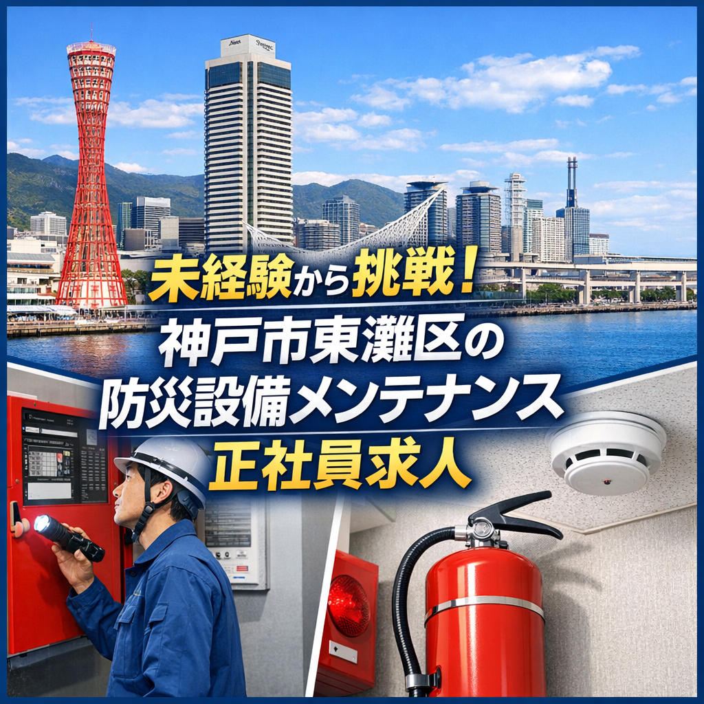 未経験から挑戦!神戸市東灘区の防災設備メンテナンス正社員求人