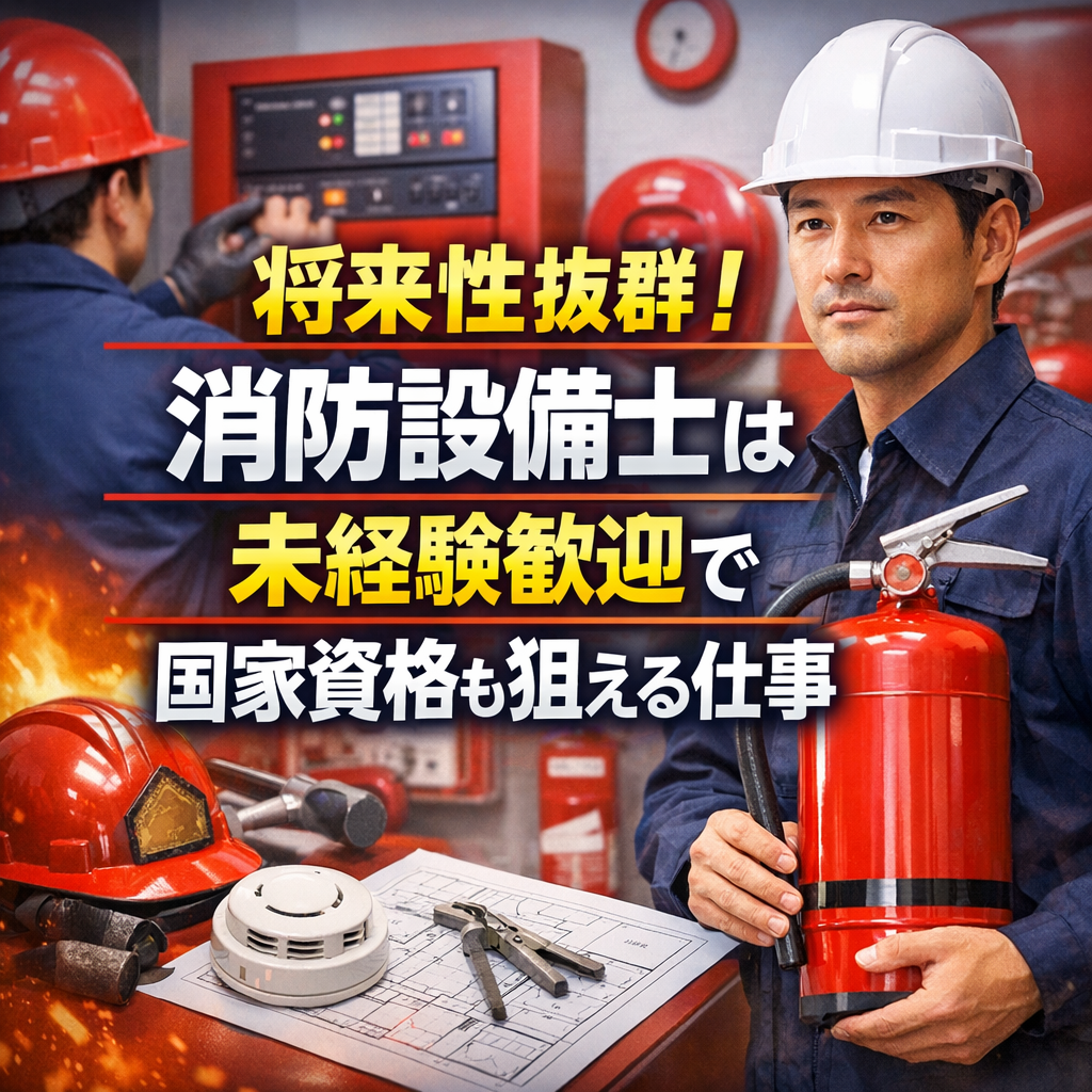 将来性抜群！消防設備士は未経験歓迎で国家資格も狙える仕事