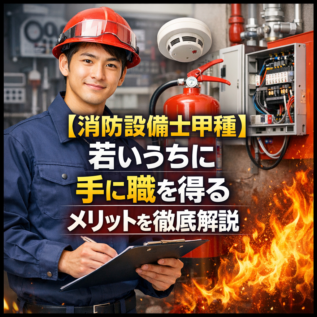 【消防設備士甲種】若いうちに手に職を得るメリットを徹底解説