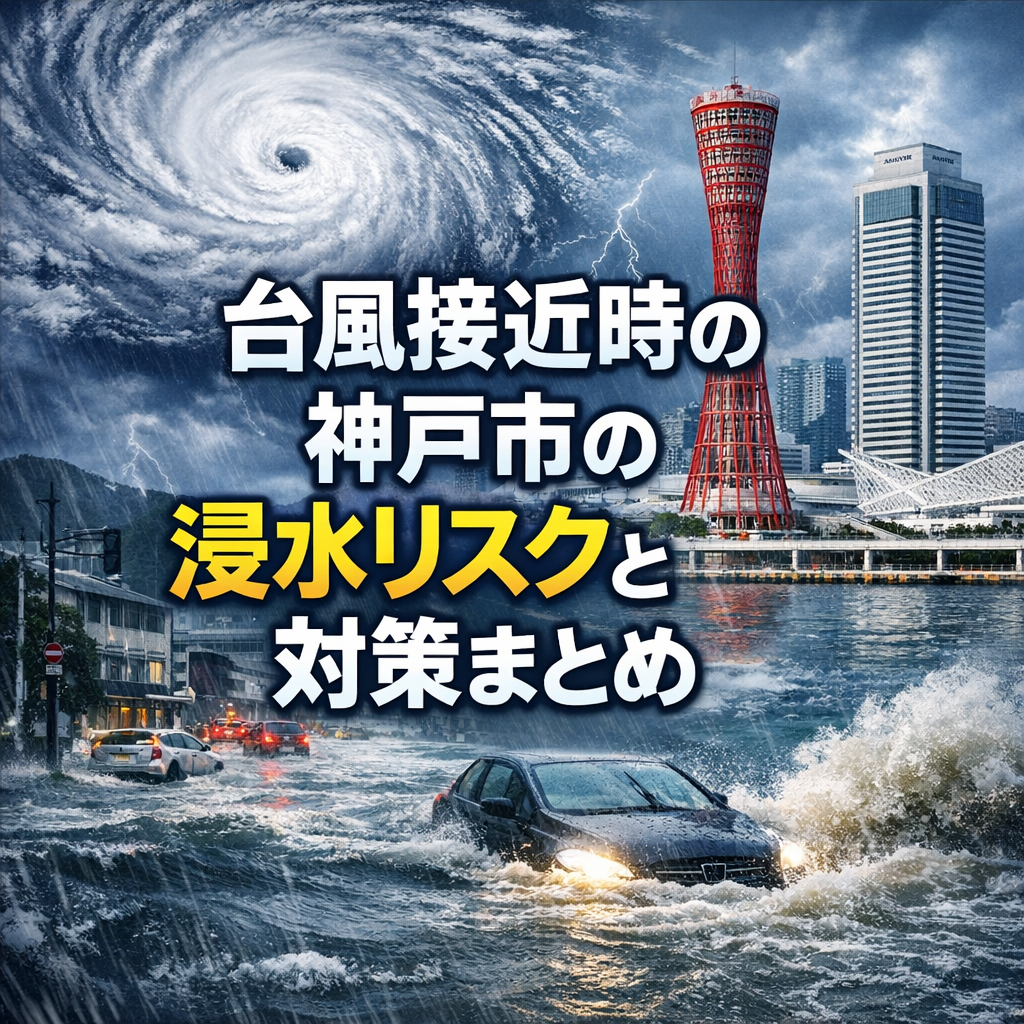台風接近時の神戸市の浸水リスクと対策まとめ